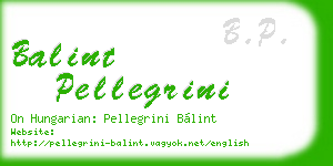 balint pellegrini business card